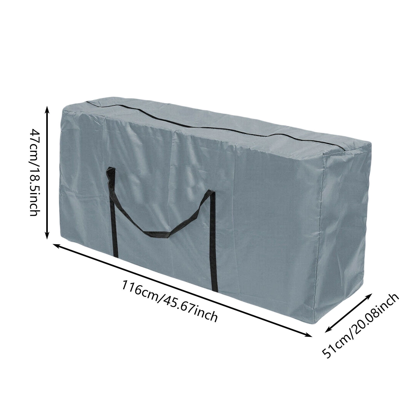 Extra Large Waterproof Outdoor Storage Bag - 68.11x20.08x29.92 Inch Cushion Cover with Zipper & Handles for Patio Furniture, Christmas Tree, Pool Toys