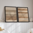 thumbnail image 2 of Framed Print Wall Art Set of 2 - Neutral Abstract Color Blocks Poster Art - 2 Pieces Minimalist Modern Wall Decor for Living Room - 8"x10"x2 Black, 2 of 8