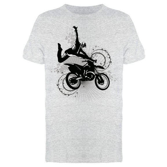 High Jump Motorcyclist T-Shirt Men -Image by Shutterstock, Male Medium