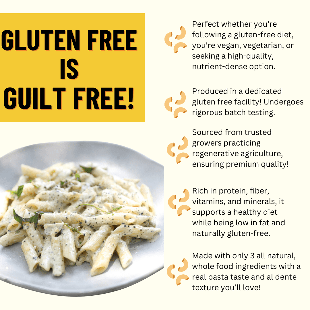Pasta, Penne  4/5LB BAGS Certified Gluten Free, USDA Organic & GMO Free,  Wheat & Corn-Free, Made w/3 Ingredients -Mountain High Organics