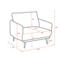 thumbnail image 7 of WIXIDIEL Living Room Contemporary Adult Fabric Upholstered Solid Print Armchair with Removable Cushions, Brown (Set of 2), 7 of 7