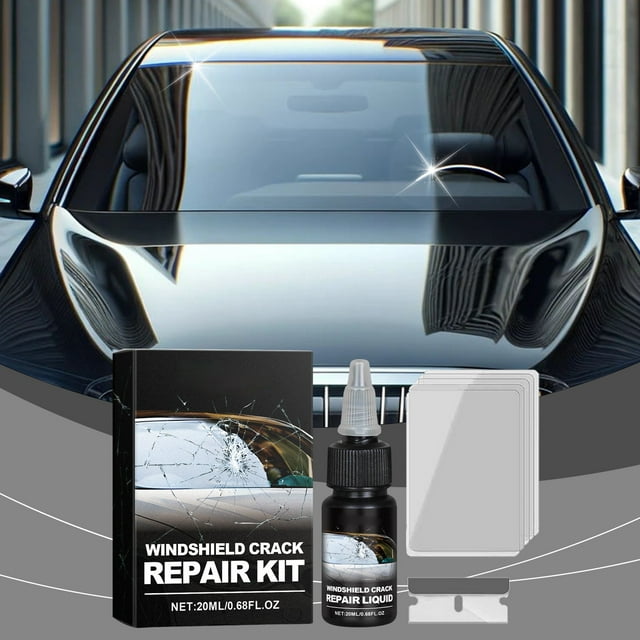 Yunuuuoa Windshield Repair Kit for Cars, Professional Auto Glass Crack Repair Liquid, Quick Fix Windshield Chip Repair Solution, DIY Windshield Crack Repair Kit, Vehicle Windshield Damage Repair