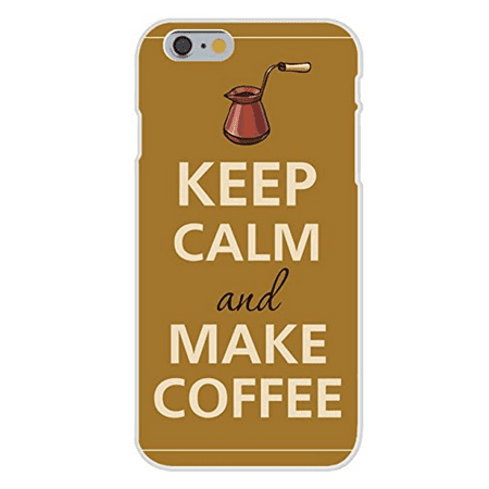 Apple iPhone 6+ (Plus) Custom Case White Plastic Snap On - Keep Calm and Make Coffee