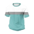 thumbnail image 4 of Waffle Knit Tops for Men Big and Tall Workout T-Shirt Casual Short Sleeve Color Blocked Stretchy Gym Shirts, 4 of 6