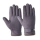 thumbnail image 3 of Guantes de gamuza de invierno gruesos, suaves y cálidos para motociclismo, trabajo diario y conducción. Gris, 3 of 9