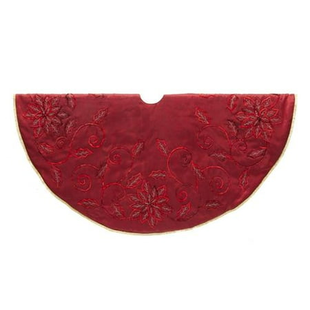 60 quot burgundy chennil cord poinsettia christmas tree skirt 60 quot burgundy chennil cord poinsettia christmas tree skirt