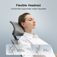thumbnail image 4 of Comhoma High Back Mesh Executive Office Desk Chair with Footrest and Headrest, Gray, 4 of 8
