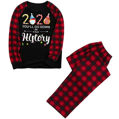 

KEJIG Stylish Christmas Children Kids Print Blouse Tops And Pants Xmas Family Clothes Pajama