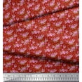 thumbnail image 2 of Soimoi Rayon Fabric Stripe,Leaves & Peony Floral Print Fabric by Yard 42 Inch Wide, 2 of 3