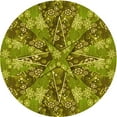 thumbnail image 1 of Ahgly Company Machine Washable Indoor Round Transitional Dark Bronze Brown Area Rugs, 3' Round, 1 of 7