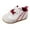Red, variant on Quealent Baby Boys Girls Leather PRE-Walking Sneakers Toddler Anti-Slip Rubber Sole Lightweight First Step Shoes Pink for Size 4