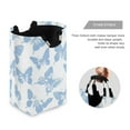 thumbnail image 3 of Yayeee Freestanding Laundry Hamper with Handle Collapsible Large Storage Basket for Clothes, Blue Butterfly, 3 of 7