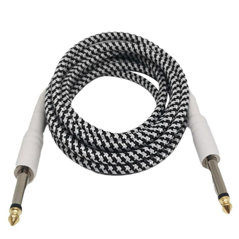 6.35mm Guitar Cable Noise Reduction Black and white color electric