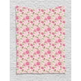 thumbnail image 1 of Peony Tapestry, Continuous Simplistic Romantic Pink Tones Flowers, Wall Hanging for Bedroom Living Room Dorm Decor, 60W X 80L Inches, Pale Pink Lime Green Dried Rose Olive Green, by Ambesonne, 1 of 2
