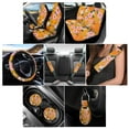 thumbnail image 2 of Renewold Daisy Hippie Flower Yellow Green Car Accessories Full Set, Universal Car Seat Covers Steering Wheel Cover Seat Belt Pad Cup Holder Key Chains 11 PCS Car Accessories Fit for Most Vehicles, 2 of 7