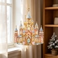 thumbnail image 7 of Acrylic Castle Christmas Ornament, Golden Castle Hanging Pendant, Magical Princess Castle Decor for Christmas Tree, 7 of 7