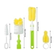 thumbnail image 2 of Sponge Bottle Cleaning Brush, Soft Scrubber for Narrow Neck Bottles Hydro Flasks and Baby Nursing Bottles, Multi-Purpose Household Kitchen Cleaning Tool, 2 Piece Set, Green, 2 of 8