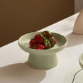 thumbnail image 5 of Ceramic Cake Stand, Dessert Tray for Serving, Pedestal Tray for Fruit Display, High Leg Dessert Storage Rack for Parties and Home Entertaining, 5 of 7