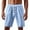 Light Blue, variant on BLCHUNen Mens Summer Beach Shorts Linen Elastic Drawstring Lightweight Breathable Casual Shorts with Pockets