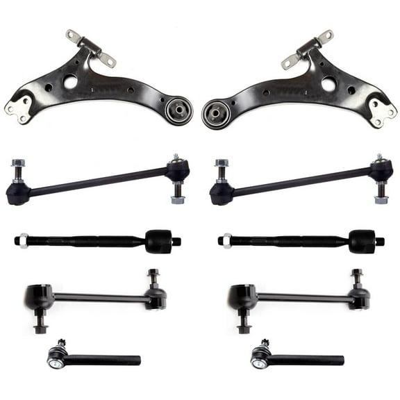 SCITOO 10pcs Suspension Kit Lower Control Arm Inner Outer Tie Rod End Sway Bar Link Fit 2004-2006 For Lexus RX330 2007-2009 For Lexus RX350 2004-2007 For Toyota Highlander