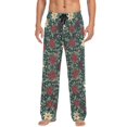 thumbnail image 7 of FORMRS Mens Pajama Pants with Pockets Sleepwear Lounge Bottoms Sizes S-2XL, Christmas Holly Leaves, 7 of 7