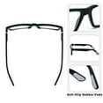 thumbnail image 4 of Reading Glasses Retangular Trendy Bold Thick Design Lightweighted Spring Metal Hinge Anti-Slip Temples, 4 of 6