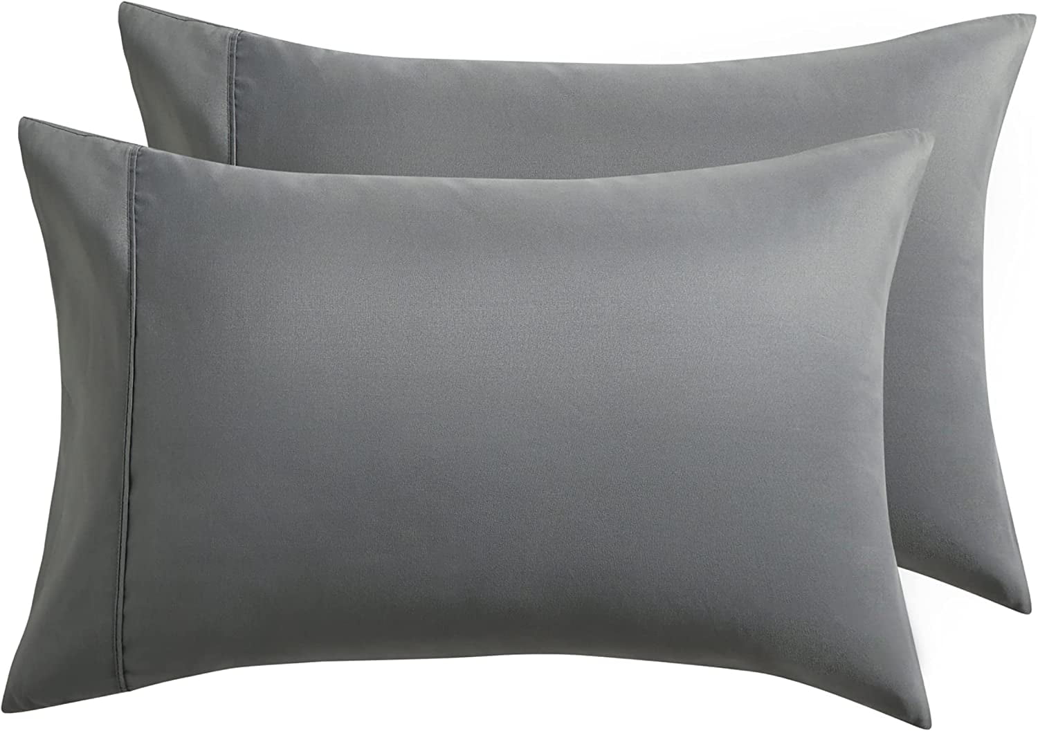 Queen Pillow Cases 2 Microfiber Pillow Cases Dark Grey Bed Pillow