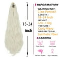 thumbnail image 2 of LELINTA Ponytail Extension Min Claw Clip 18" 24" Curly Synthetic Clip in Claw Ponytail Hair Extension Synthetic Hairpiece with a jaw/Claw Clip, 2 of 8