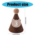 thumbnail image 3 of Lovely Bear Baby Birthday Hat Shower Party Decorations Pointed Caps Digit 1-9 Birthday Dress Up Photography Hats, 3 of 4