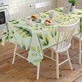 thumbnail image 4 of Sage Green Leaves Rectangle Tablecloth, Summer Botanical Farmhouse Leaf Waterproof & StainResistant Tablecloth, Washable Oil-proof Table Cover for Dining/Party/Wedding/Camping/Buffet 54x108 In, 4 of 9