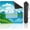 Multi 5-1, variant on Mahjong Mat for Table Graphic Design Snow Capped Mountain Surrounding Lake 31.5" x 31.5" Non-Slip Noise-Reducing Game Mat Premium Mahjong Accessories for Poker Dominoes Hosting