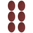 thumbnail image 1 of Inteprter Manteles individuales ovalados de plástico, resistentes a las manchas, fácil cuidado, decoración de comedor impermeable, 6 uds. Mostrada vino rojo 45*32.5 cm, 1 of 6