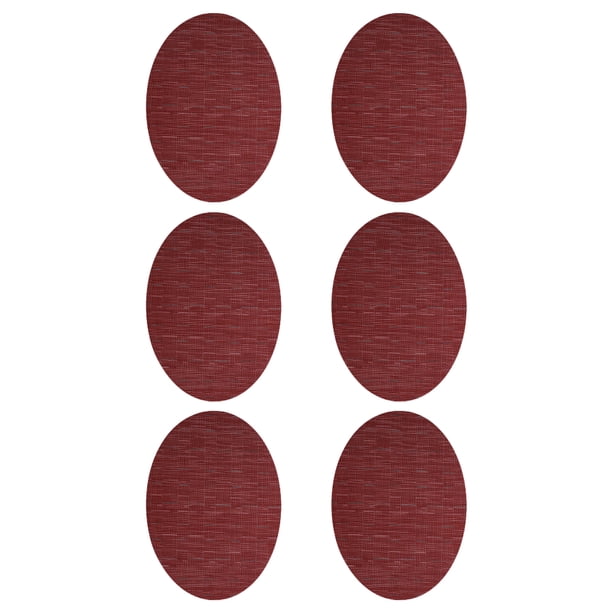 Manteles individuales impermeables Cateissary 6 unids/set vino rojo 45*32.5 cm