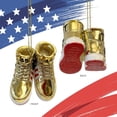 thumbnail image 3 of Kurt Adler Resin Trump Gold Sneaker Christmas Ornament, 3in, 3 of 4