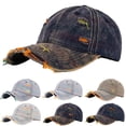 thumbnail image 4 of Mint Green Unisex Denim Baseball Cap With Perforated Design Adjustable Washed Style Sun Hat Casual Daily Wear Lightweight Comfortable Fit, 4 of 4