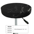 thumbnail image 4 of Balery Black Marble Texture Abstract Velvet Round Bar Chair Cushion Cover Adjustable, Protects From Scratches And Stains, Soft & Washable Ideal For Wooden And Metal Stools - 13 Inch, 4 of 7