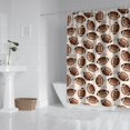 thumbnail image 2 of Brown Footballs on Beige Pattern Shower Curtain 72"x84" ,Bathroom Decorative Shower Curtains Set with 12 Hooks,Modern Waterproof Washable Shower Curtain, 2 of 6