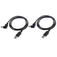thumbnail image 1 of 2x USB2.0 -b 90  degree Hacia Arriba Cable En ángulo Cable De Extensión De Carga De Sincronización De Datos, 1 of 9