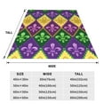 thumbnail image 5 of Bingfone Mardi Gras4 Print Flannel Fleece Blanket Throw Blanket For Bed,Sofa,Couch,Travel,Camping(60"X50"), 5 of 9