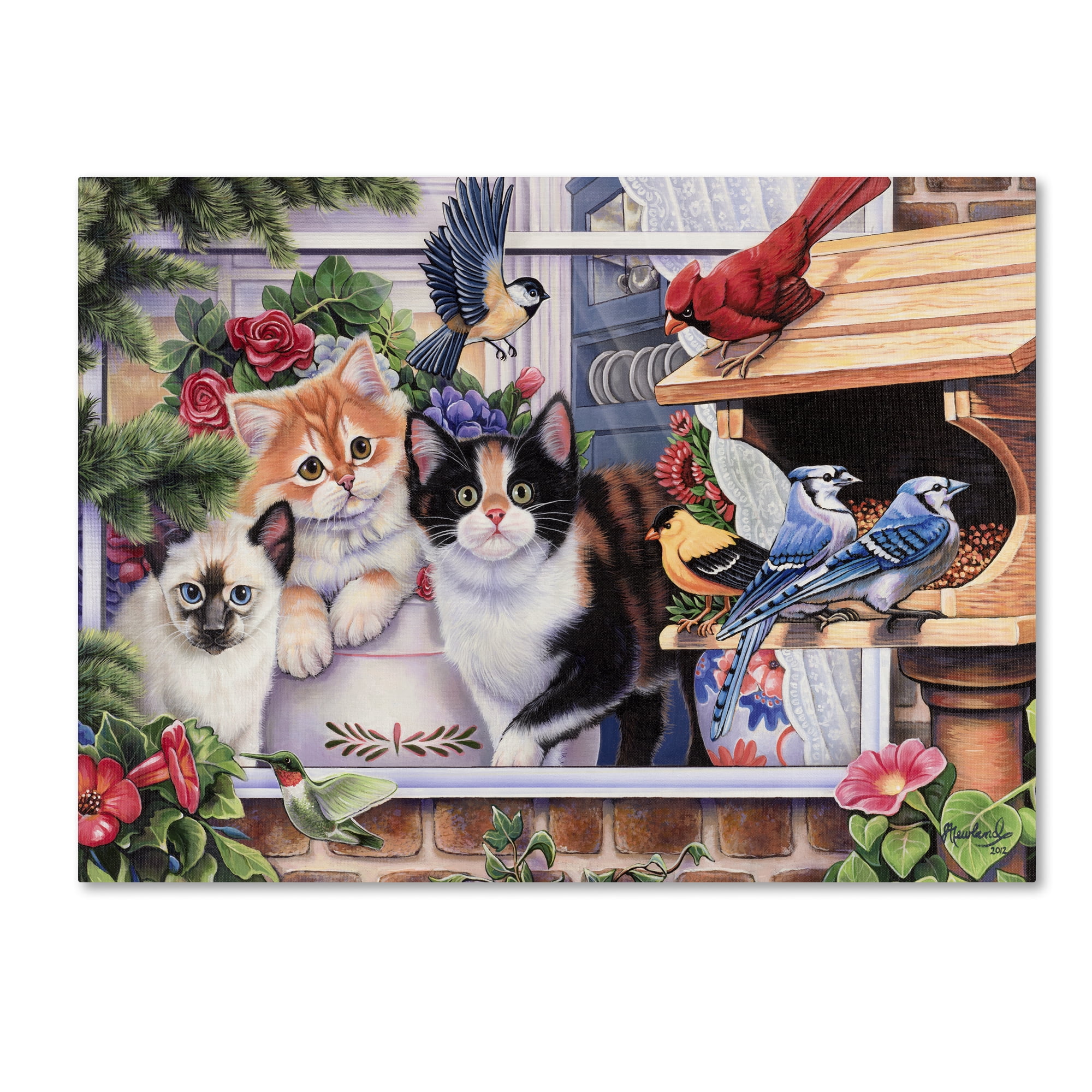 Trademark Fine Art Springtime Wonders Canvas Art By Jenny Newland Walmart Com Walmart Com