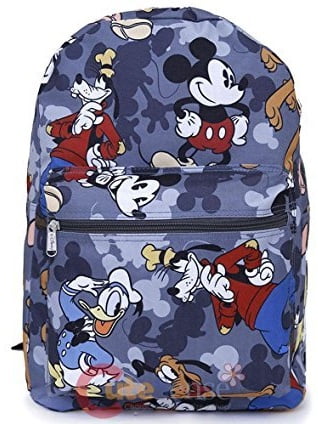 Disney - Mickey Mouse Friends 16 Large School Backpack All Over Prints Bag Grey
