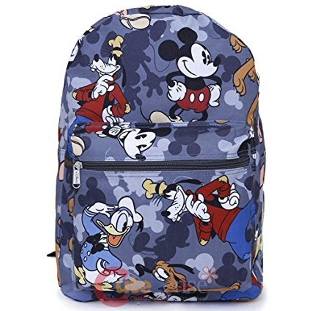 Disney Mickey Mouse Friends 16 Large School Backpack All Over Prints