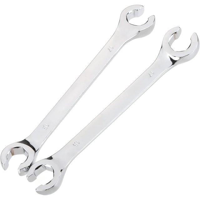 Huggegwe Clé Écrou, 15mm x 17mm Double Extrémité Ouverte, 2 Pcs CJB91-22299