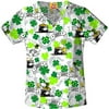 Peanuts Go Lucky Snoopy V-Neck Scrub Top