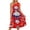Red, variant on Nmnitkp Beach Dresses for Women Sleeveless Round Neck Tropical Print Boho Midi Dress, Casual Loose Fit Summer Beach Vacation Dress with Side Pockets & Flared Hem Orange,S