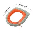thumbnail image 3 of YgkuHd Toilet Seat Cover, Household Seasons Universal Toilet Seat Thickened With Handle Winter Toilet Ring Washable Sets Wear Knitted Toilet Seat Washable D Shapetoilet Seat Cushion (Orange), 3 of 6