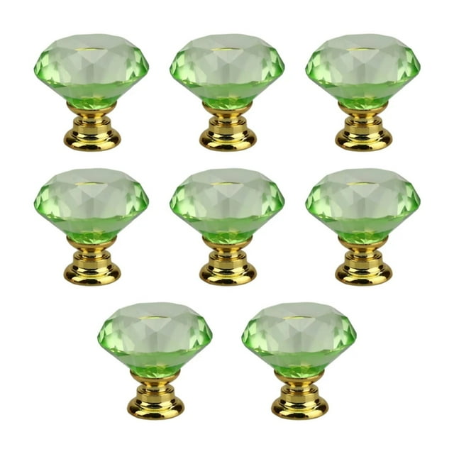 8pcs Crystal Knobs For Furniture Easy-to-install Wide Range Of Applications Kitchen Cabinet Handle