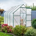 thumbnail image 2 of UBesGoo Garden 6x8ft Hybrid Polycarbonate Greenhouse for Garden Green, 2 of 11