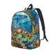 thumbnail image 1 of Disketp Sea World Mochila de Lona Estampada, Mochila Escolar de Viaje Ligera para Estudiantes y Portátil-Medium, 1 of 5
