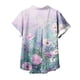 thumbnail image 4 of Fiudx Ofertas y Liquidaciones Blusas de Manga Corta Estampadas Informales Regulares para Mujertop, 4 of 5